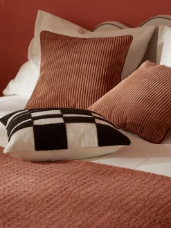 Mantas|Cojines Decorativos>Westwing Collection Funda de cojín de pana Kylen Terracota, rojo oscuro