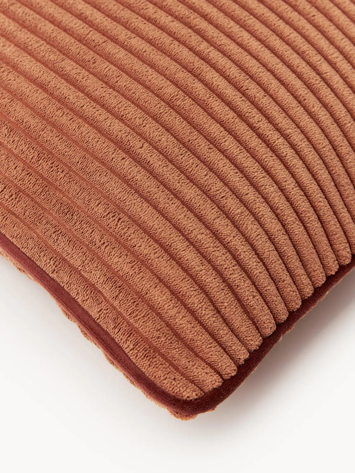 Mantas|Cojines Decorativos>Westwing Collection Funda de cojín de pana Kylen Terracota, rojo oscuro