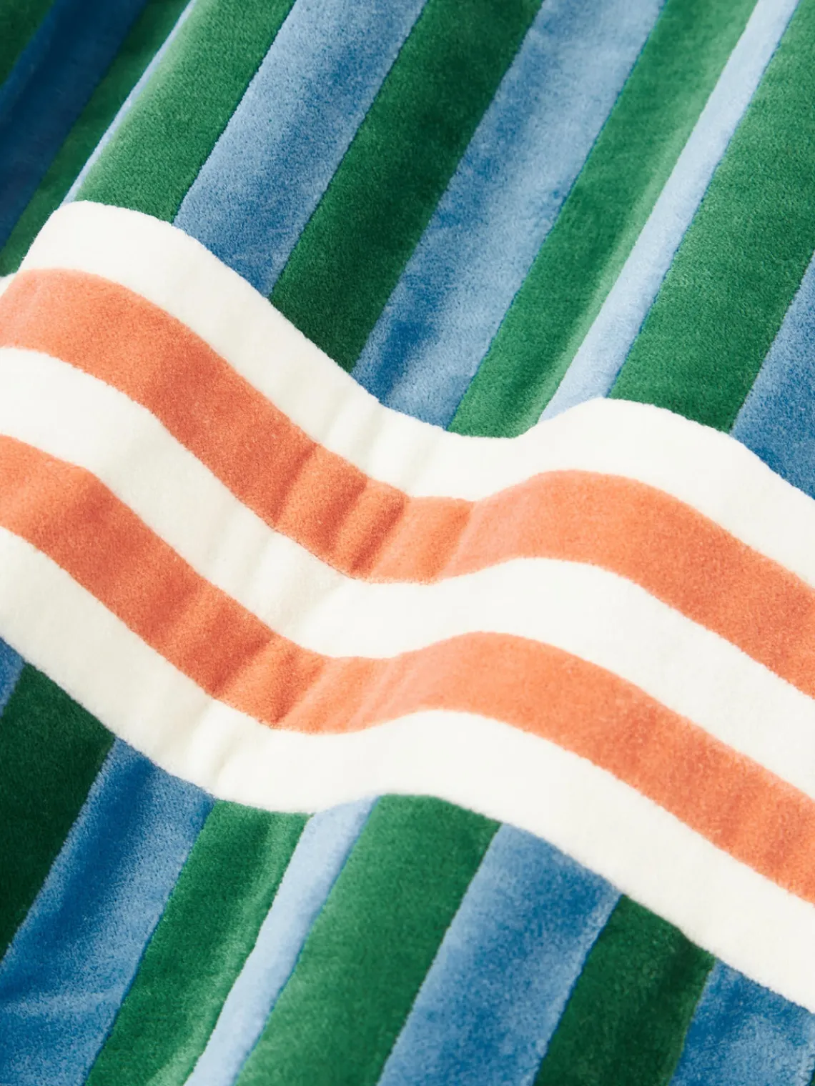 Cojines Decorativos|Cojines Decorativos>Westwing Collection Funda de cojín de patchwork de terciopelo Tete Azul, verde oscuro, melocotón, blanco Off White