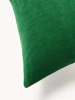 Mantas|Cojines Decorativos></noscript>Westwing Collection Funda de cojín de patchwork de terciopelo Tete Azul, verde oscuro, melocotón, blanco Off White