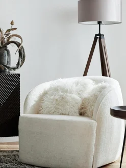 Outlet Funda de cojín de pelo sintético rizado Morten Cojines Decorativos|Mantas