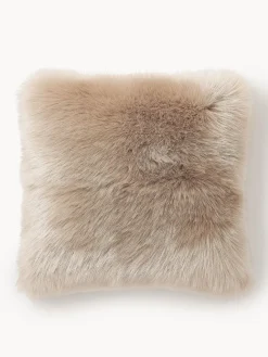 Funda de cojín de piel sintética Mathilde Mantas|Cojines Decorativos