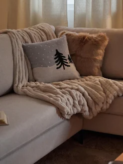 Funda de cojín de piel sintética Mathilde Mantas|Cojines Decorativos