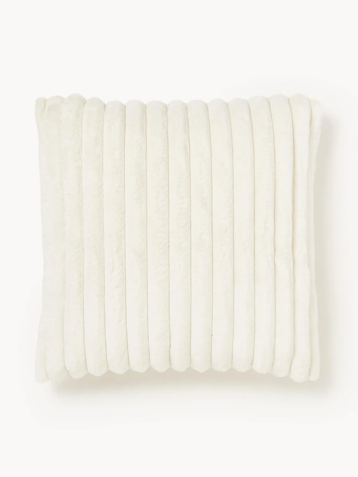 Cojines Decorativos|Mantas>Westwing Collection Funda de cojín de piel sintética Lovey Blanco crema