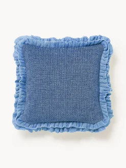 Sale Funda de cojín de punto con volantes Pansy Cojines Decorativos|Mantas