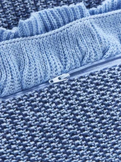 Sale Funda de cojín de punto con volantes Pansy Cojines Decorativos|Mantas