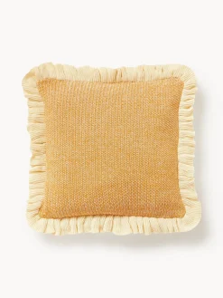 Discount Funda de cojín de punto con volantes Pansy Cojines Decorativos|Mantas