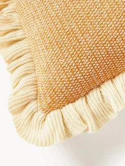 Discount Funda de cojín de punto con volantes Pansy Cojines Decorativos|Mantas