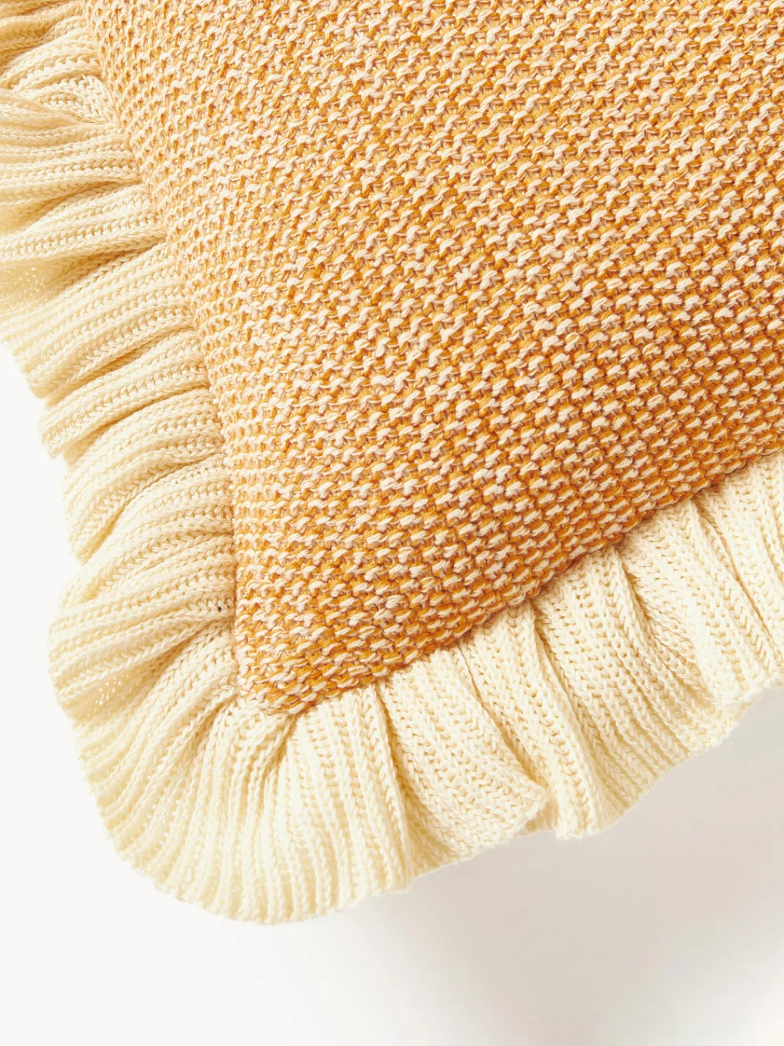 Discount Funda de cojín de punto con volantes Pansy Cojines Decorativos|Mantas