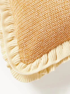 Discount Funda de cojín de punto con volantes Pansy Cojines Decorativos|Mantas