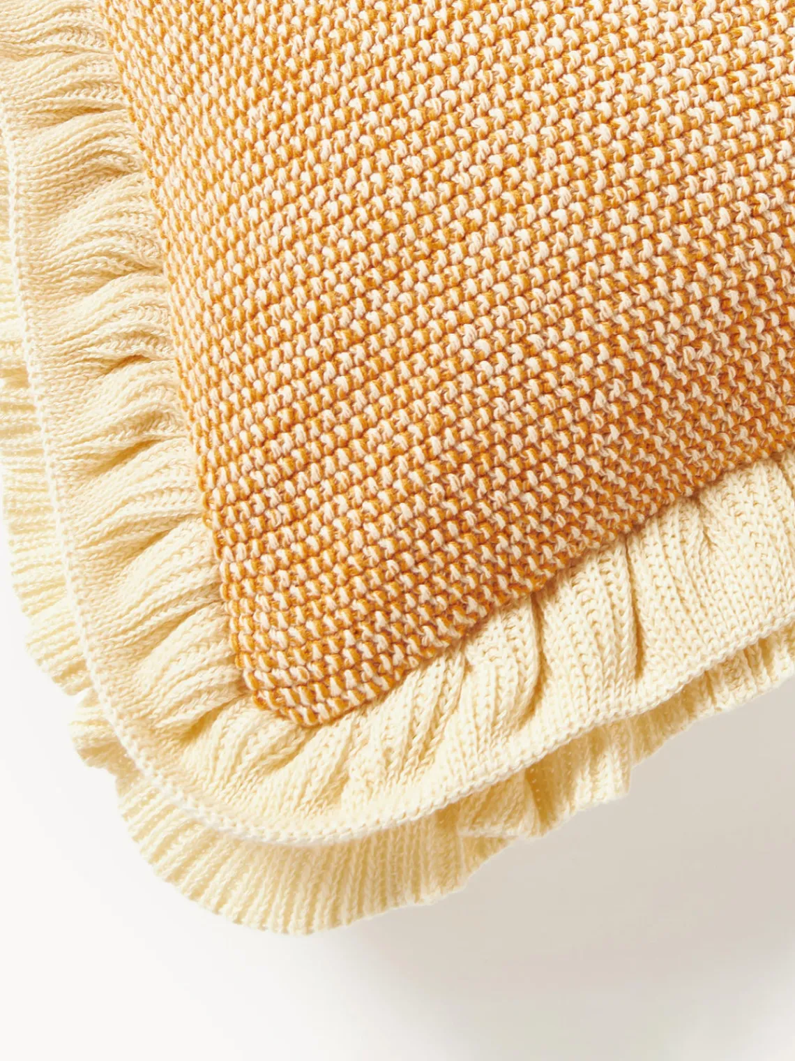 Discount Funda de cojín de punto con volantes Pansy Cojines Decorativos|Mantas