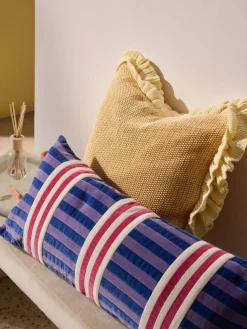 Discount Funda de cojín de punto con volantes Pansy Cojines Decorativos|Mantas