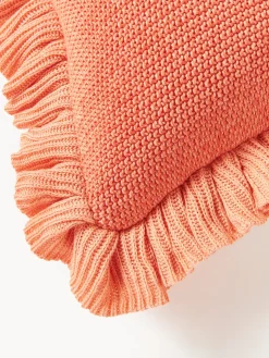 Outlet Funda de cojín de punto con volantes Pansy Mantas|Cojines Decorativos