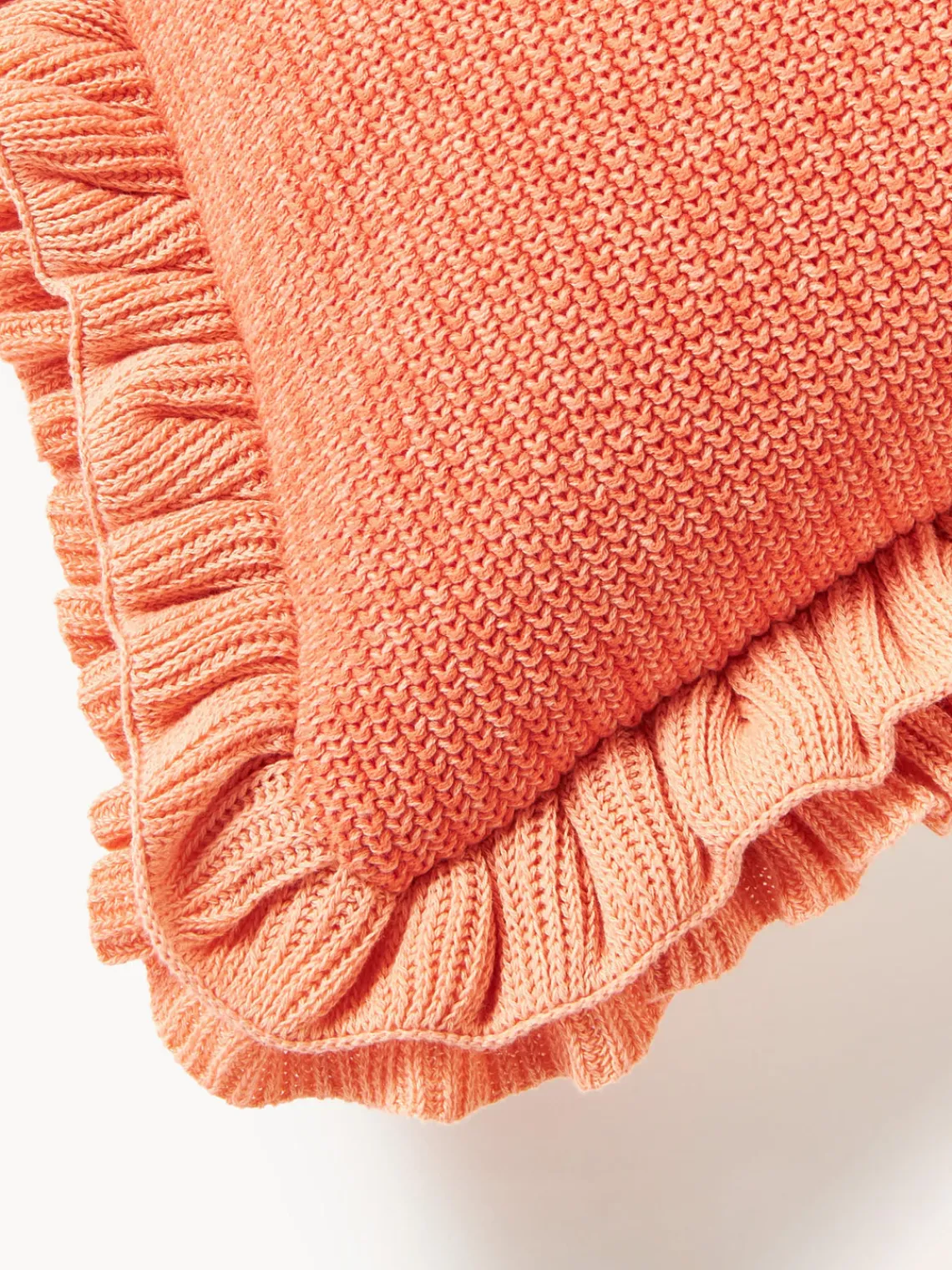 Outlet Funda de cojín de punto con volantes Pansy Mantas|Cojines Decorativos