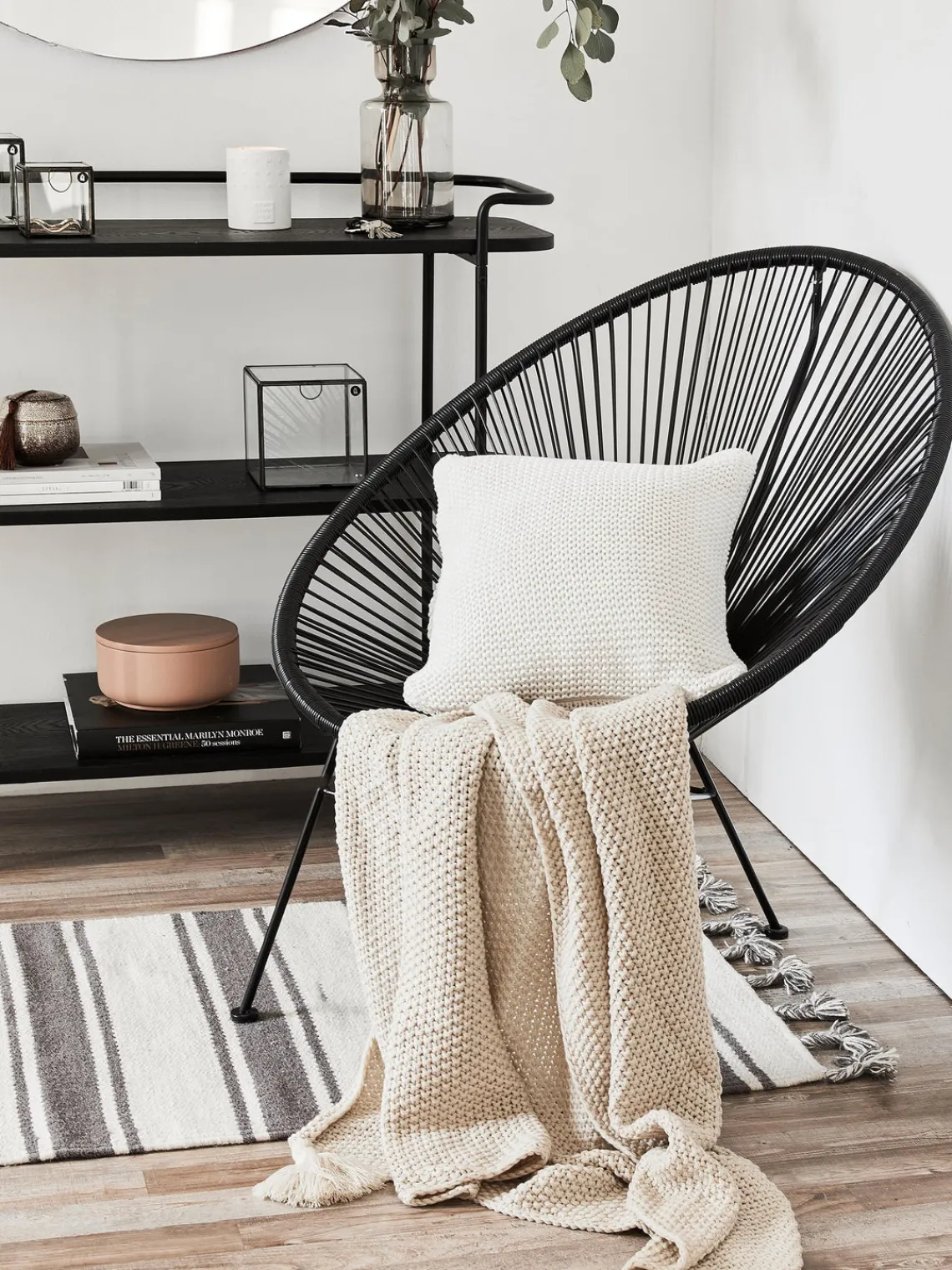 Outlet Funda de cojín de punto de algodón ecológico Adalyn Mantas|Cojines Decorativos