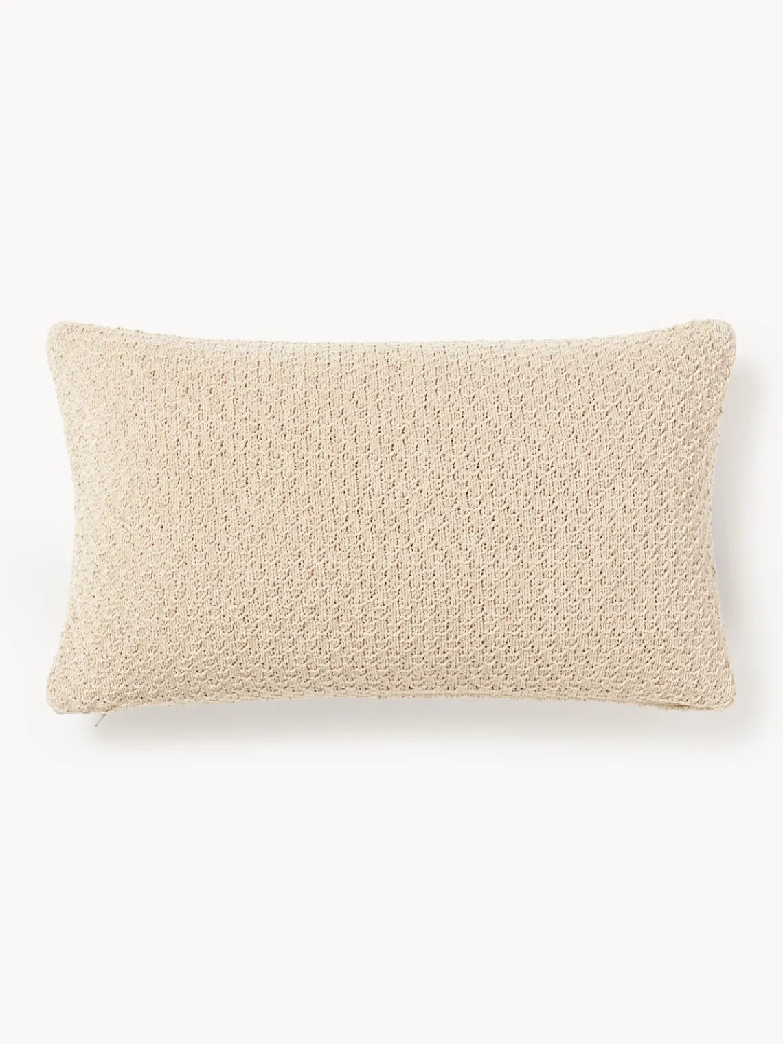 Cojines Decorativos|Mantas>Westwing Collection Funda de cojín de punto de chenilla Everly Beige claro