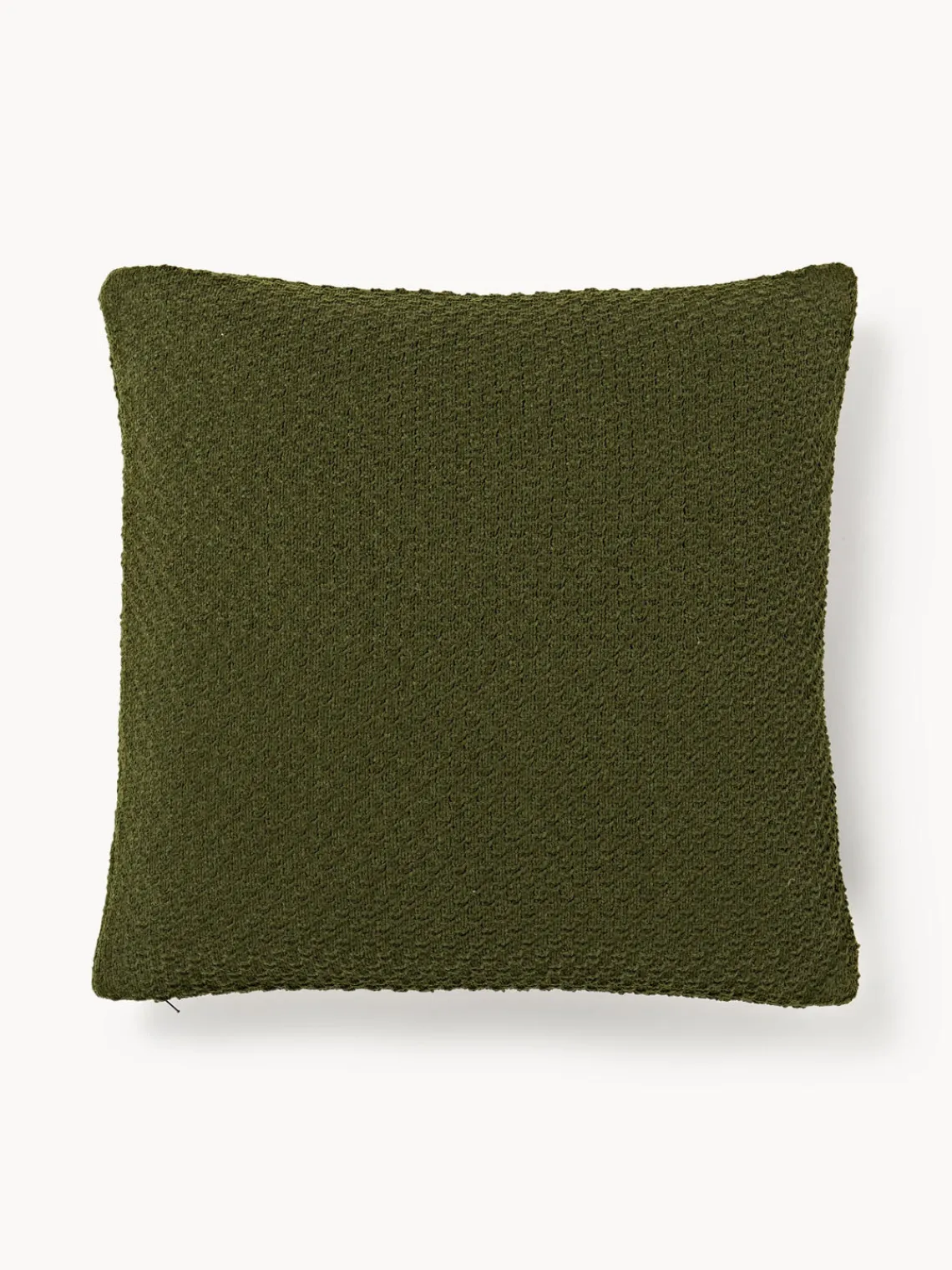 Cojines Decorativos|Mantas>Westwing Collection Funda de cojín de punto de chenilla Everly Verde oscuro