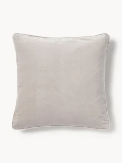 Mantas|Cojines Decorativos>Westwing Collection Funda de cojín de terciopelo Dana Gris