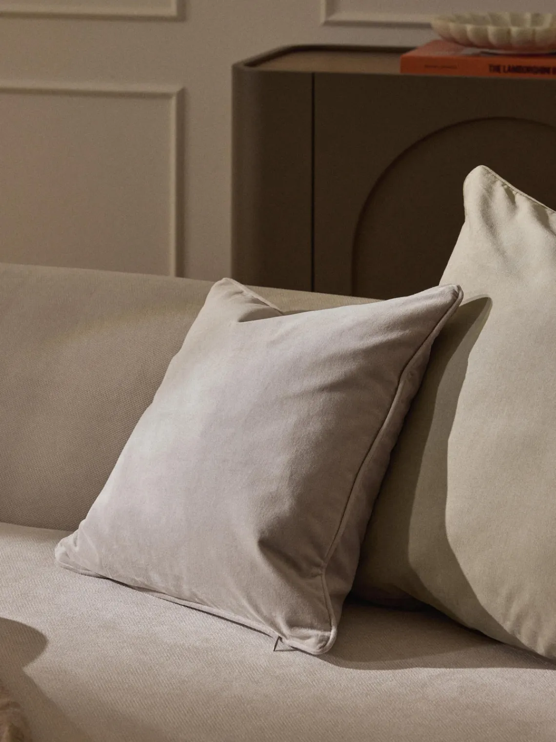 Mantas|Cojines Decorativos>Westwing Collection Funda de cojín de terciopelo Dana Gris