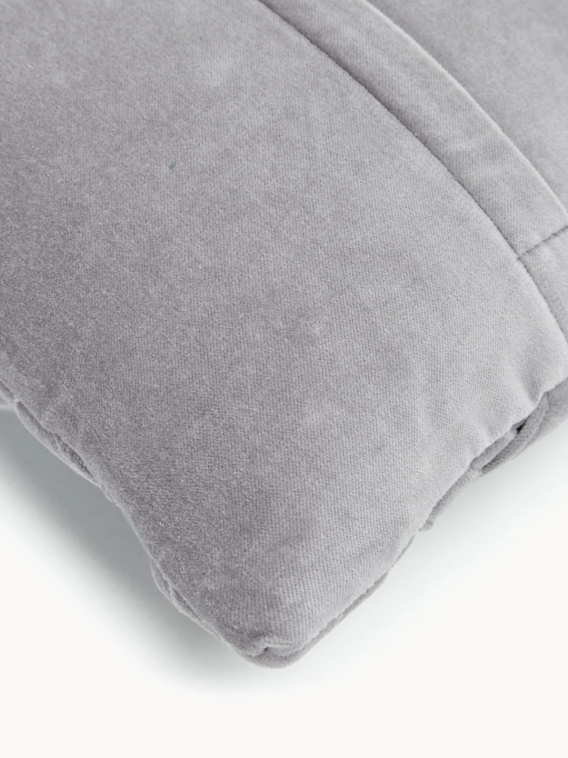 Cojines Decorativos|Mantas>Westwing Collection Funda de cojín de terciopelo texturizada Sina Gris