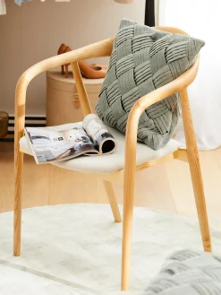 Cojines Decorativos|Cojines Decorativos>Westwing Collection Funda de cojín de terciopelo texturizada Sina Verde salvia