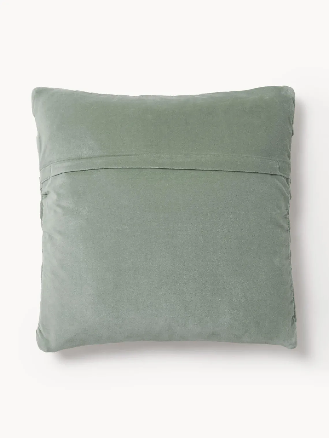 Cojines Decorativos|Cojines Decorativos>Westwing Collection Funda de cojín de terciopelo texturizada Sina Verde salvia