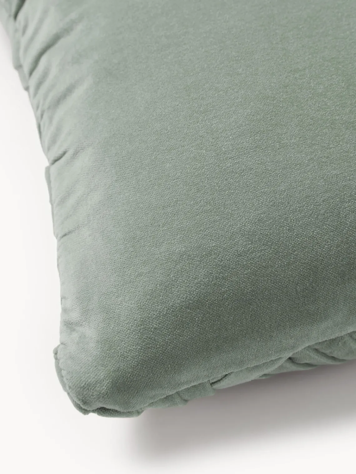 Cojines Decorativos|Cojines Decorativos>Westwing Collection Funda de cojín de terciopelo texturizada Sina Verde salvia