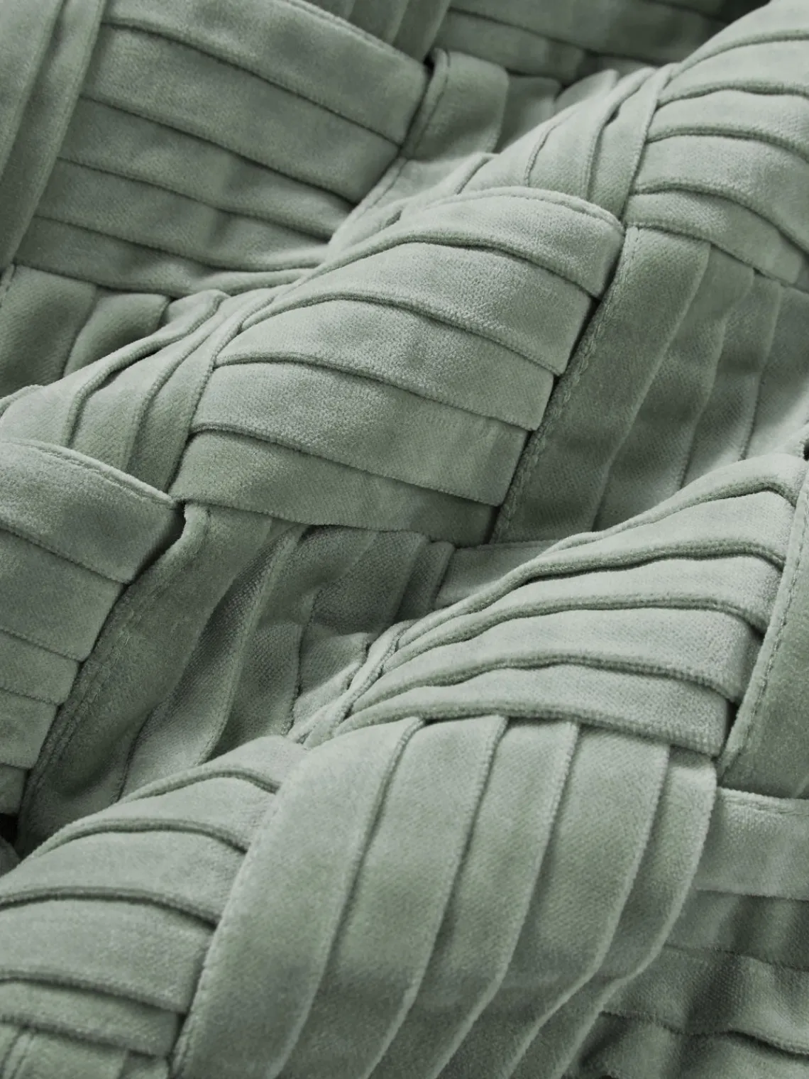 Cojines Decorativos|Cojines Decorativos>Westwing Collection Funda de cojín de terciopelo texturizada Sina Verde salvia