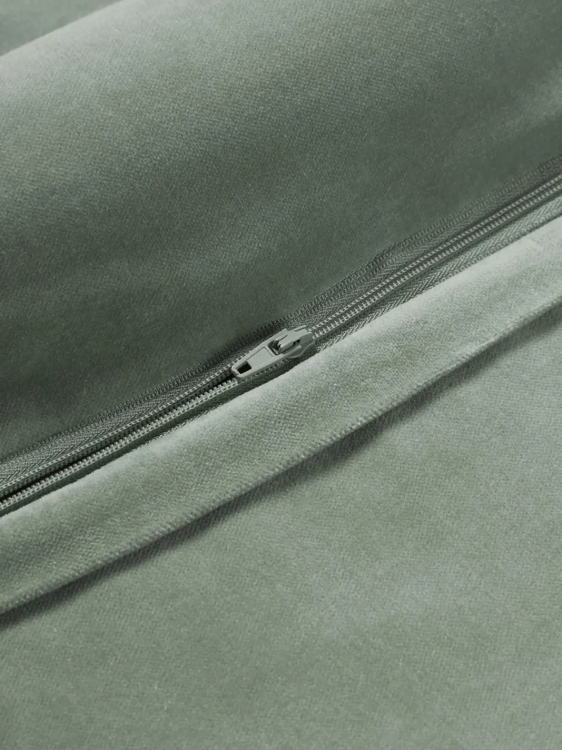 Cojines Decorativos|Cojines Decorativos>Westwing Collection Funda de cojín de terciopelo texturizada Sina Verde salvia