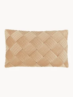 Cojines Decorativos|Mantas>Westwing Collection Funda de cojín de terciopelo texturizada Sina Beige