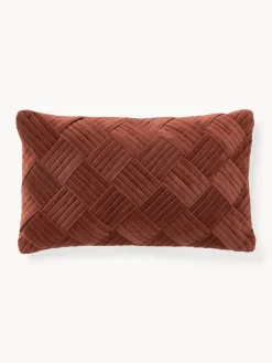 Sale Funda de cojín de terciopelo texturizada Sina Cojines Decorativos|Mantas