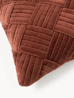 Sale Funda de cojín de terciopelo texturizada Sina Cojines Decorativos|Mantas