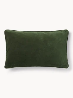 Mantas|Cojines Decorativos>Westwing Collection Funda de cojín de terciopelo Dana Verde oliva
