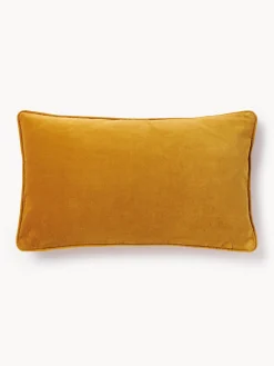 Mantas|Cojines Decorativos>Westwing Collection Funda de cojín de terciopelo Dana Ocre