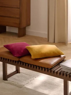 Mantas|Cojines Decorativos>Westwing Collection Funda de cojín de terciopelo Dana Ocre