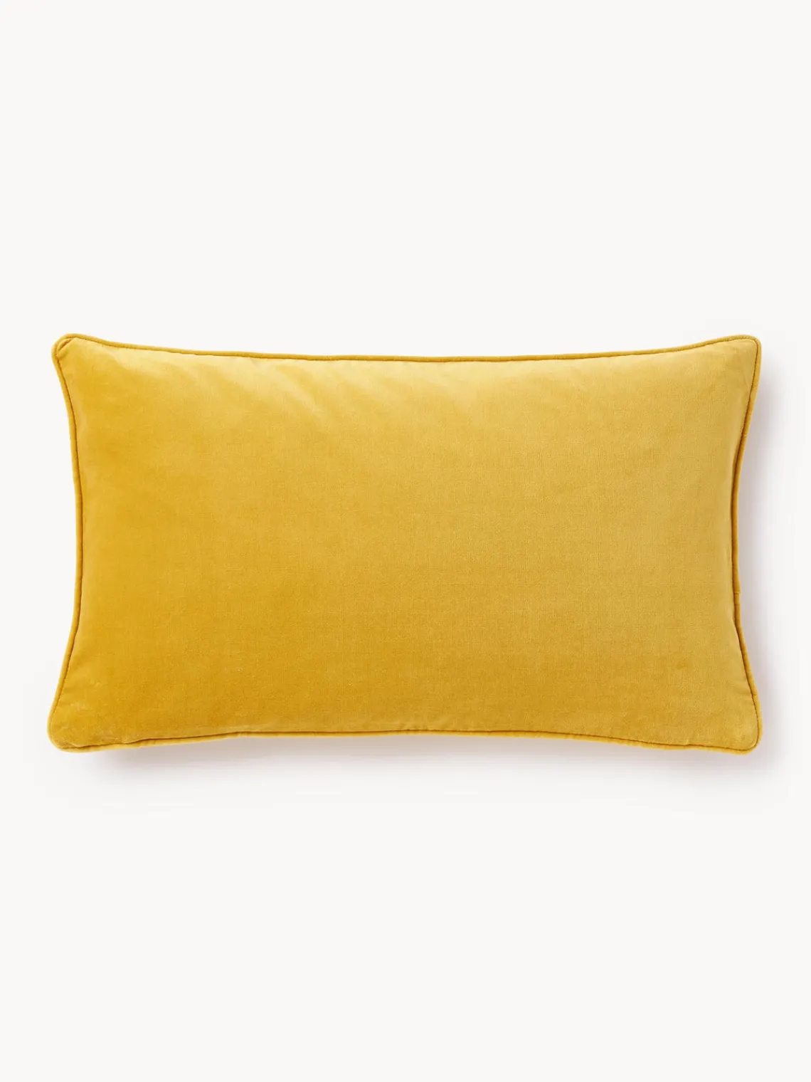 Mantas|Cojines Decorativos>Westwing Collection Funda de cojín de terciopelo Dana Amarillo sol