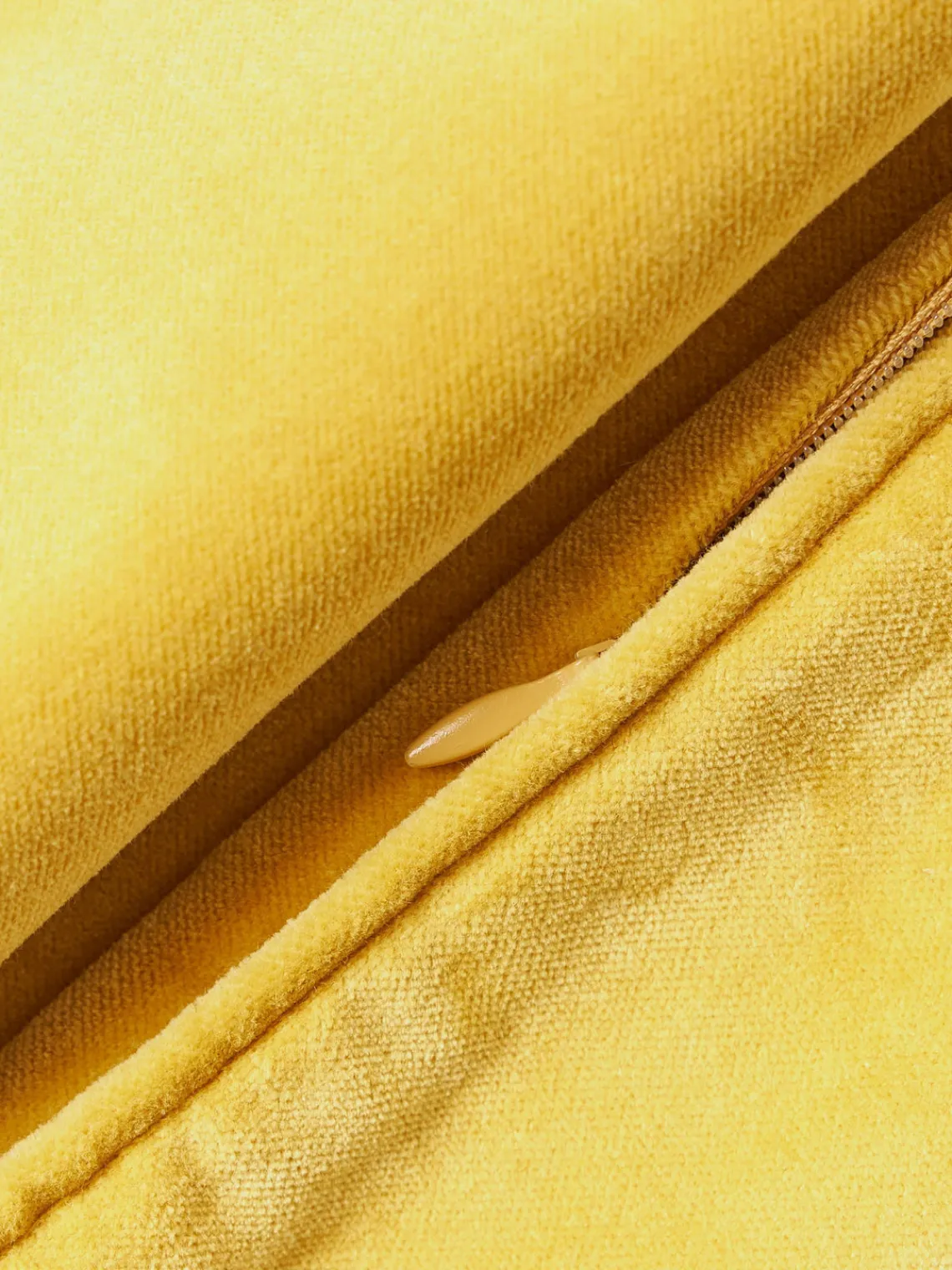 Mantas|Cojines Decorativos>Westwing Collection Funda de cojín de terciopelo Dana Amarillo sol