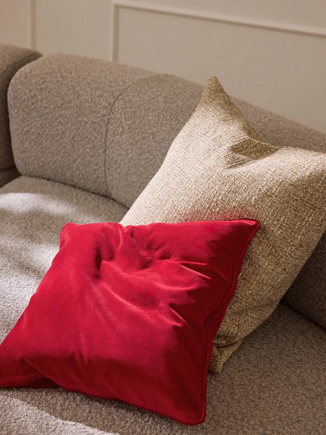 Mantas|Cojines Decorativos>Westwing Collection Funda de cojín de terciopelo Dana Rojo