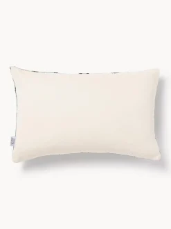 Cojines Decorativos|Mantas>Les Ottomans Funda de cojín de terciopelo con estampado abstracto Velvety Verde oscuro, beige claro, negro