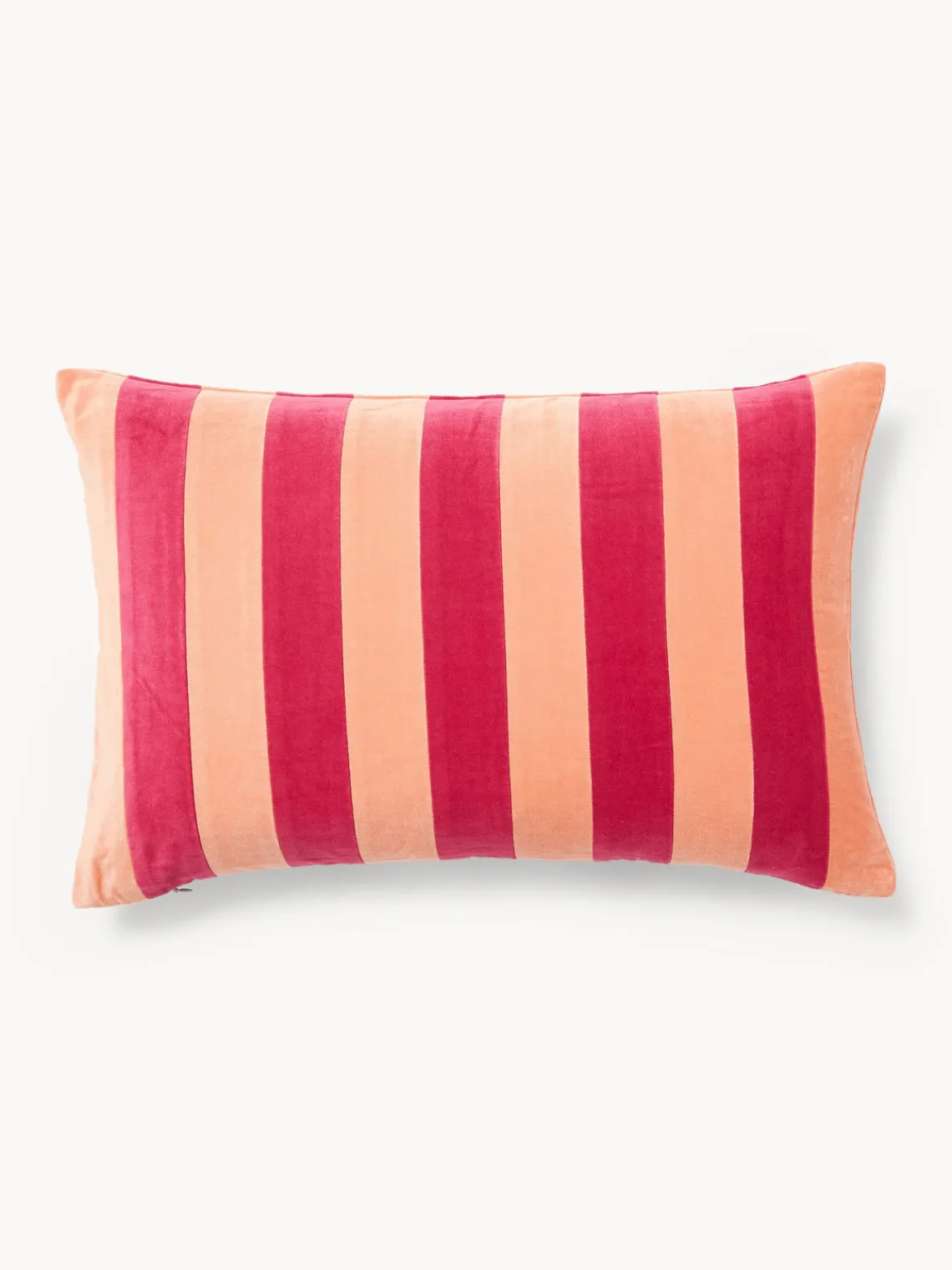 Cojines Decorativos|Cojines Decorativos>Westwing Collection Funda de cojín de terciopelo patchwork Remus Melocotón, rosa