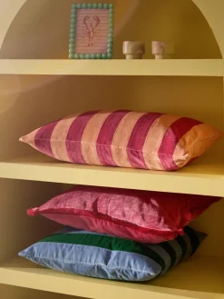 Cojines Decorativos|Cojines Decorativos>Westwing Collection Funda de cojín de terciopelo patchwork Remus Melocotón, rosa