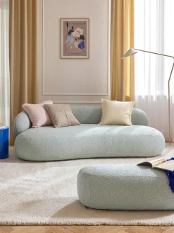 Funda de cojín de terciopelo de estructura lineal fina Fiona Mantas|Cojines Decorativos