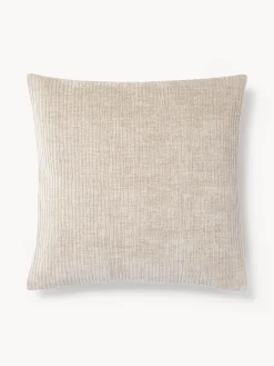 Funda de cojín de terciopelo de estructura lineal fina Fiona Mantas|Cojines Decorativos