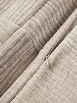 Funda de cojín de terciopelo de estructura lineal fina Fiona Mantas|Cojines Decorativos