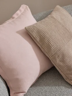 Funda de cojín de terciopelo de estructura lineal fina Fiona Mantas|Cojines Decorativos