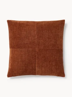 Sale Funda de cojín de terciopelo de estructura lineal fina Fiona Mantas|Cojines Decorativos