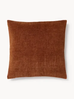 Sale Funda de cojín de terciopelo de estructura lineal fina Fiona Mantas|Cojines Decorativos