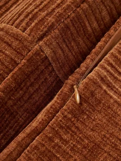 Sale Funda de cojín de terciopelo de estructura lineal fina Fiona Mantas|Cojines Decorativos