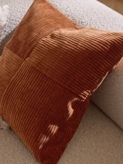 Sale Funda de cojín de terciopelo de estructura lineal fina Fiona Mantas|Cojines Decorativos