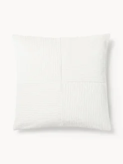 Online Funda de cojín de terciopelo de estructura lineal fina Fiona Cojines Decorativos|Mantas